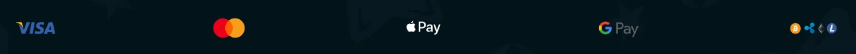 Moyens de paiement Ringospin avec Visa, Mastercard, Apple Pay, Google Pay et cryptomonnaies